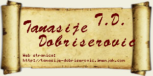 Tanasije Dobrišerović vizit kartica